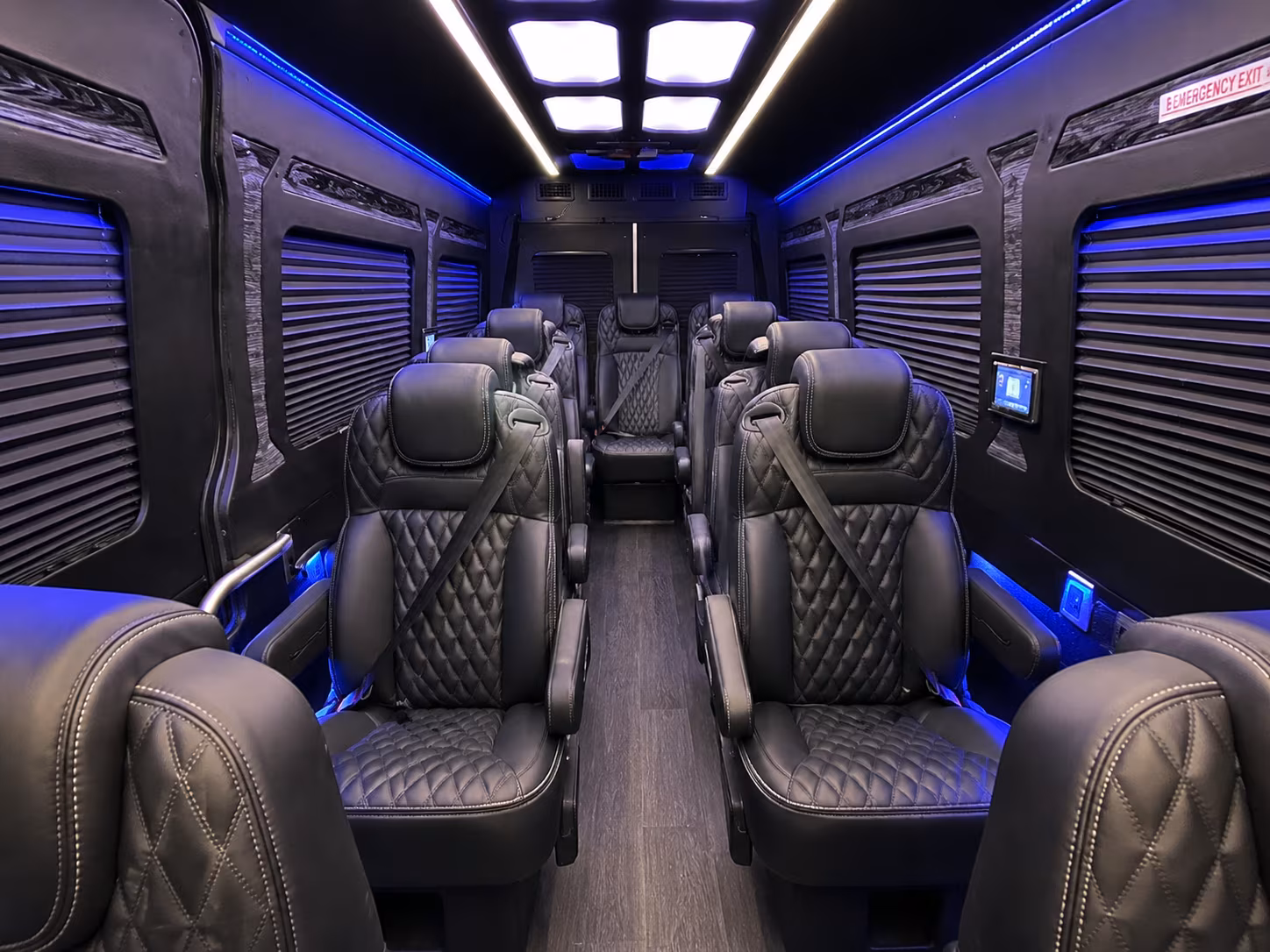 huntington beach 15 passenger sprinter van inside