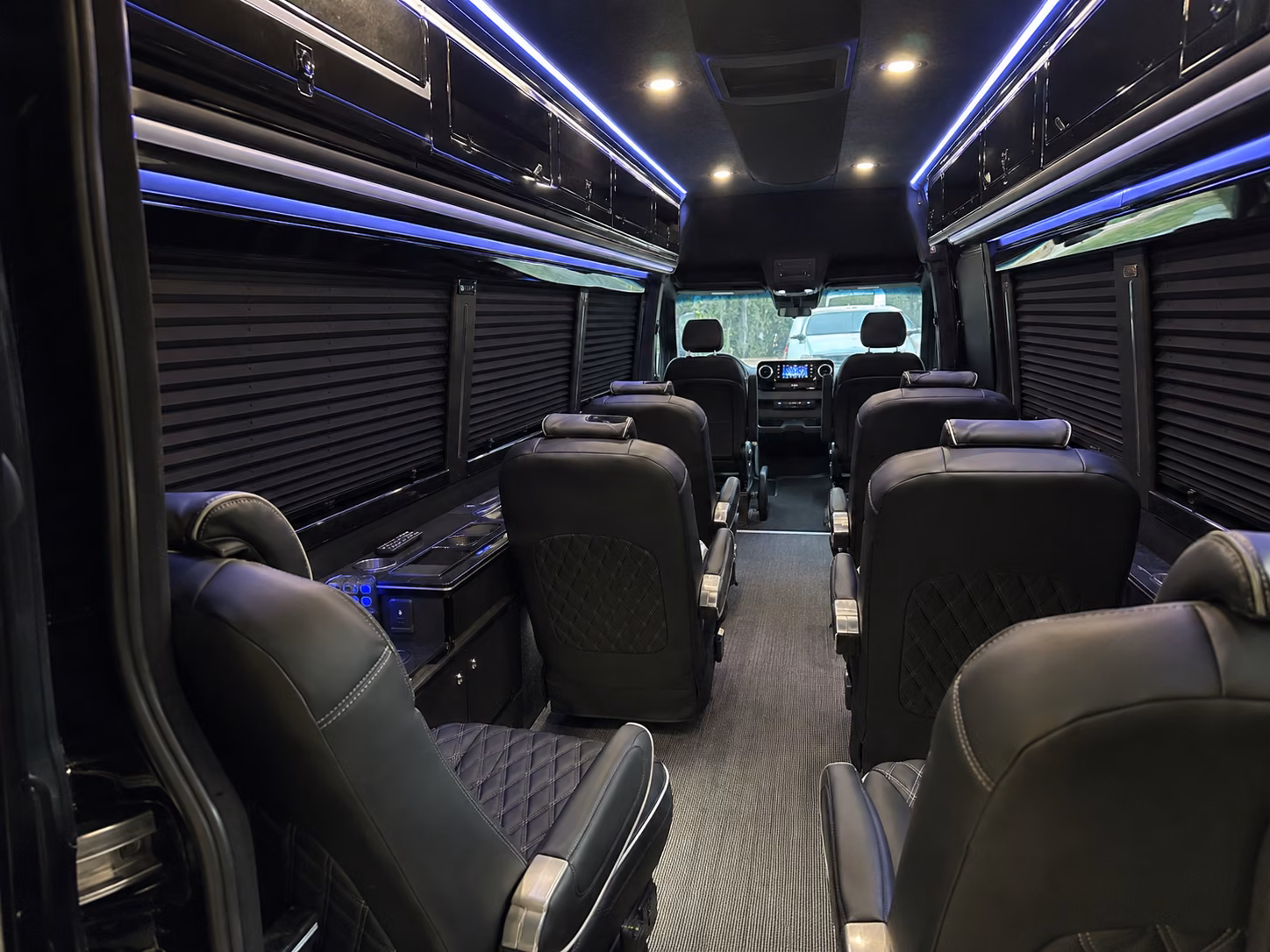 huntington beach 15 passenger sprinter van interior