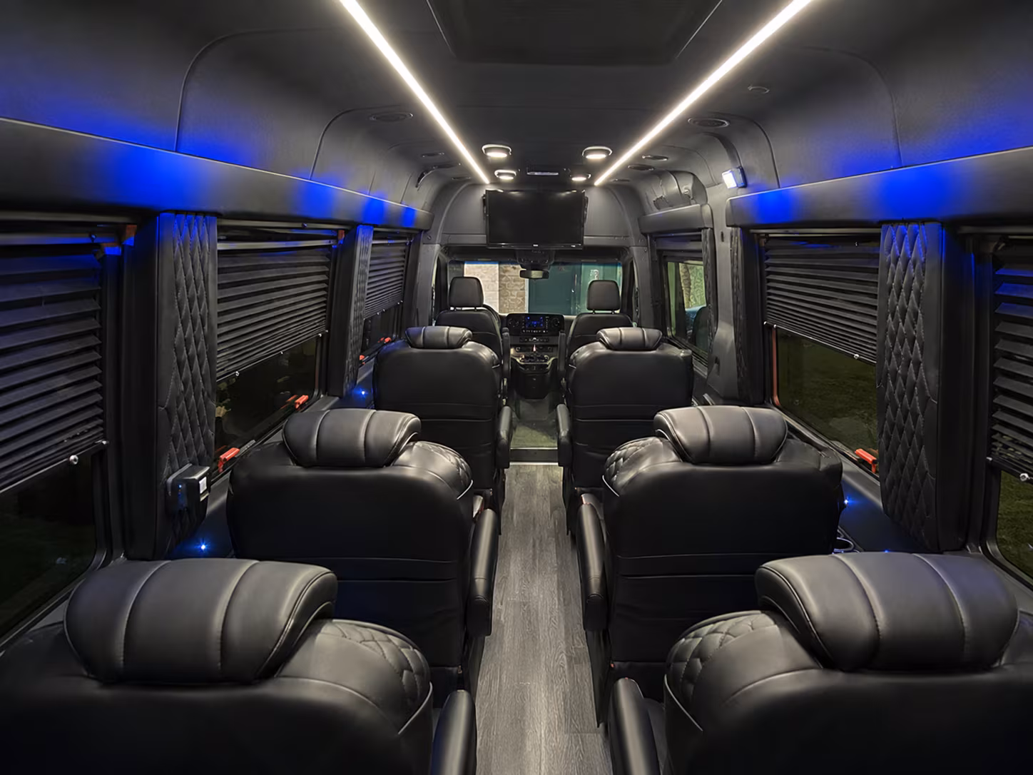 huntington beach 20 passenger sprinter van interior