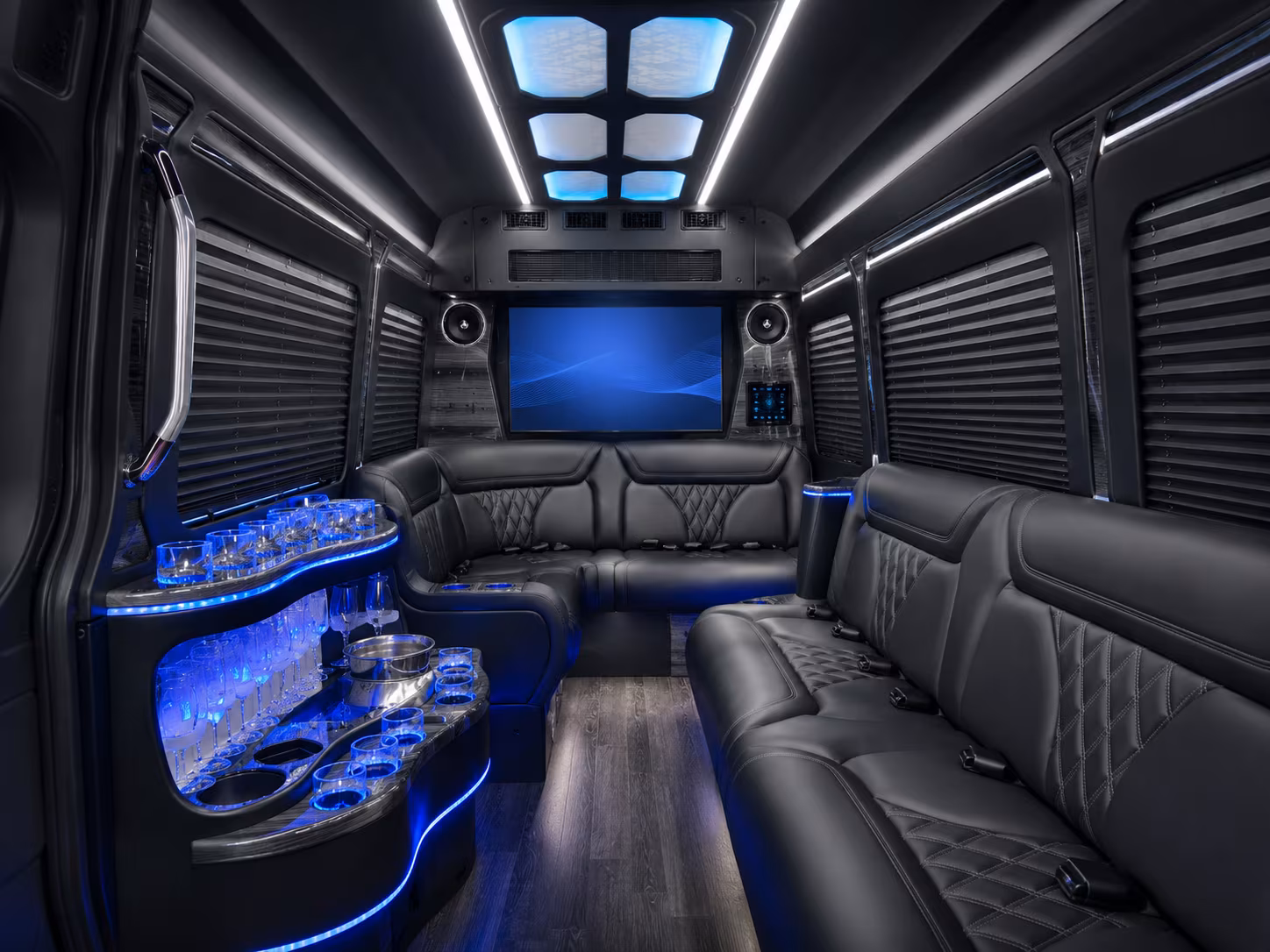 huntington beach sprinter limousine inside