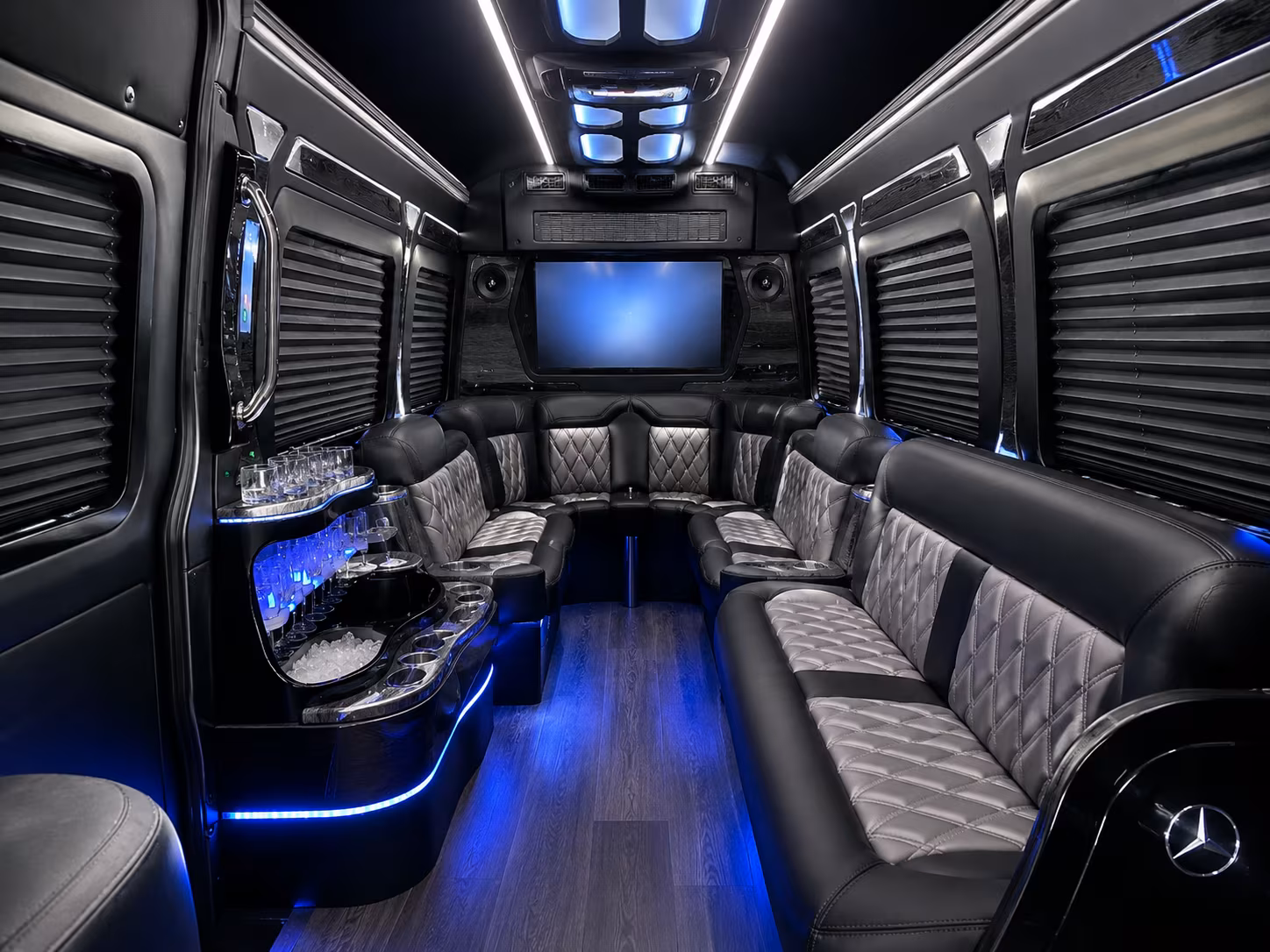 huntington beach sprinter limousine interior