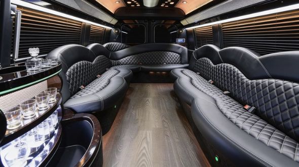 sprinter limousine inside huntington beach